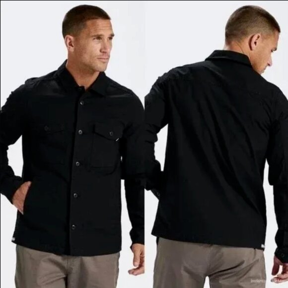 Vuori Ripstop Shirt Jacket in Black Size Small
